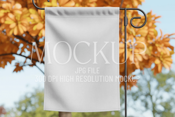Download Fall Garden Flag Sublimation Mockup - Mockup Collection