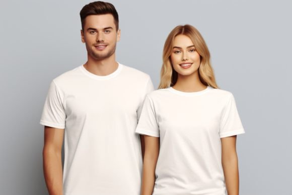 Download Couple Blank T-Shirt Mockup - Mockup Collection