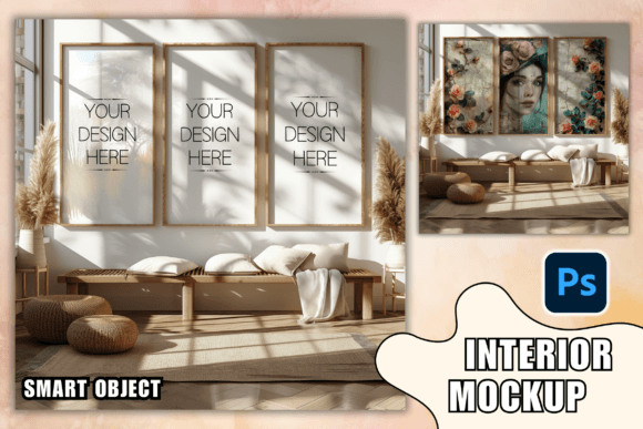 Download Set of 3 Frame Mockups PSD Frame Mockup - Mockup Collection