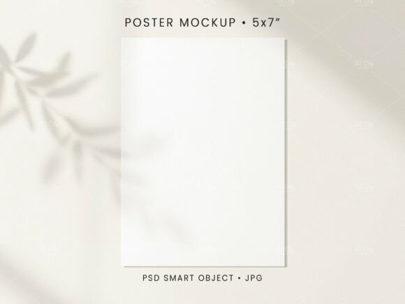 Download 5x7 Poster Mockup PSD JPG - Mockup Collection