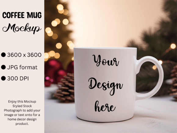 Download White Mug Product Mockup Photo Christmas - Mockup Collection