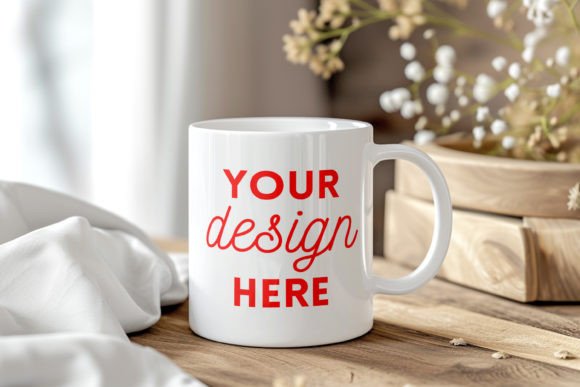 Download White Ceramic Mug Mockup Cozy Home Style - Mockup Collection