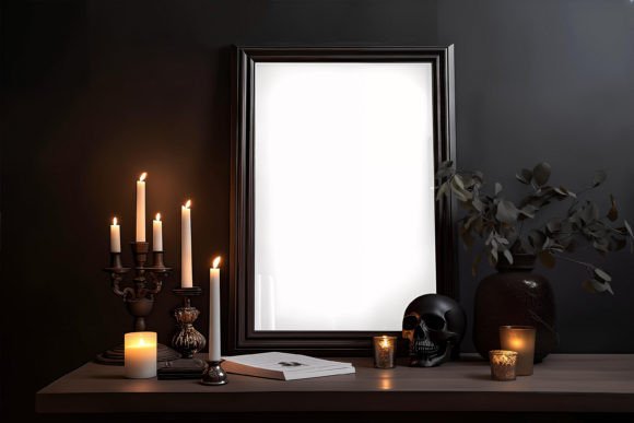 Download Dark Gothic Vertical Frame PSD Mockup - Mockup Collection