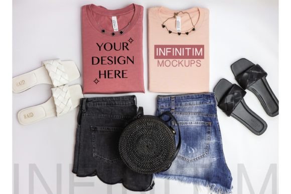 Download Summer Tshirt Mockups Bella Canvas 3001 - Mockup Collection