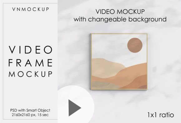Download Video Frame Mockup, Square Frame - Mockup Collection
