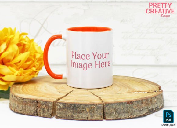 Download Orange Handle Single Mug Smart Mockup - Mockup Collection