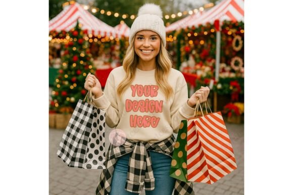 Download Boutique Style Christmas Mockup Gildan - Mockup Collection