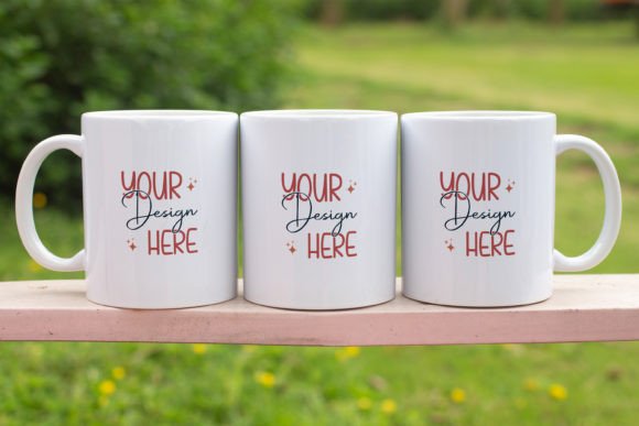 Download Set of Three 11oz Mug Mockup PSD - Mockup Collection