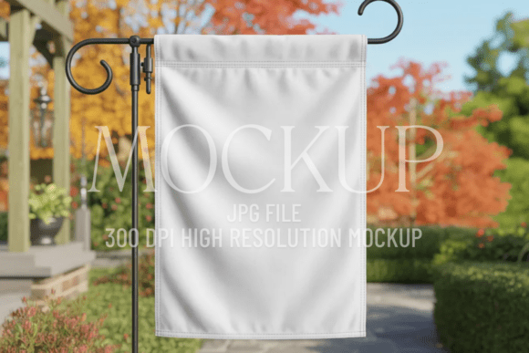 Download Fall Garden Flag Sublimation Mockup - Mockup Collection