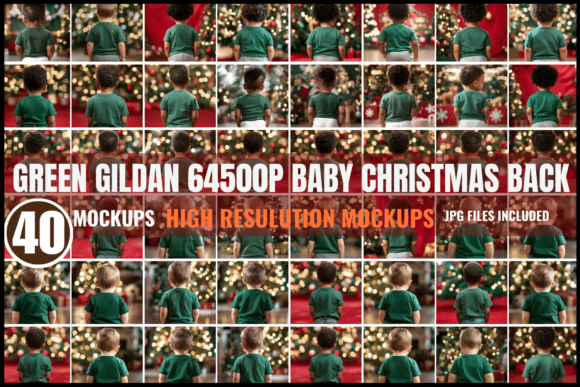 Download Gildan 64500P Baby Christmas Back Mockup - Mockup Collection