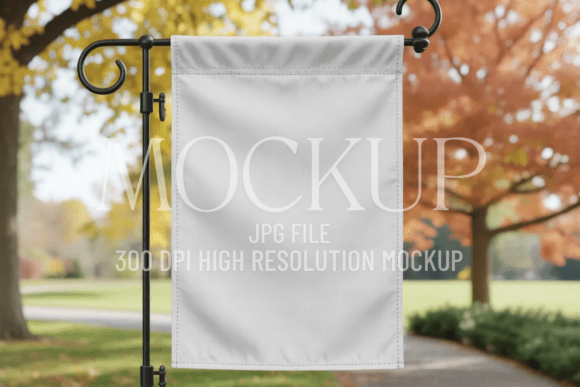Download Fall Garden Flag Sublimation Mockup - Mockup Collection