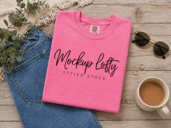 Download Comfort Colors 1717 Crunchberry Mockup - Mockup Collection