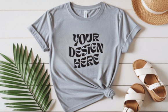 Download Bella Canvas 3001 Tshirt Flat Lay Mockup - Mockup Collection