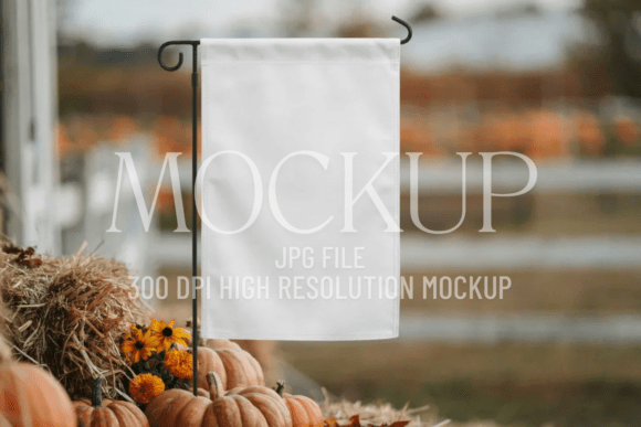 Download Fall Garden Flag Sublimation Mockup - Mockup Collection