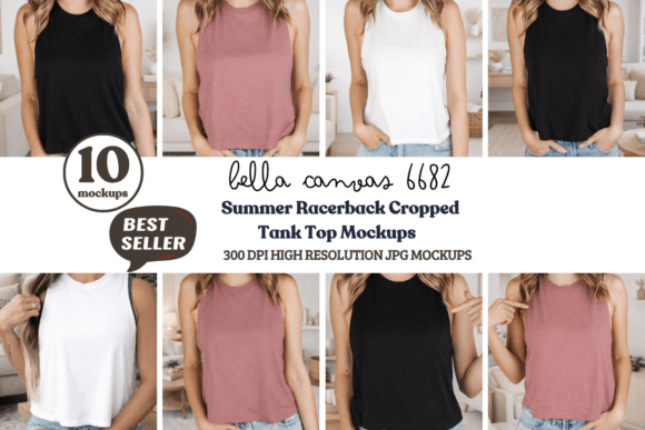 Download Bella Canvas 6682 Racerback Mockups - Mockup Collection