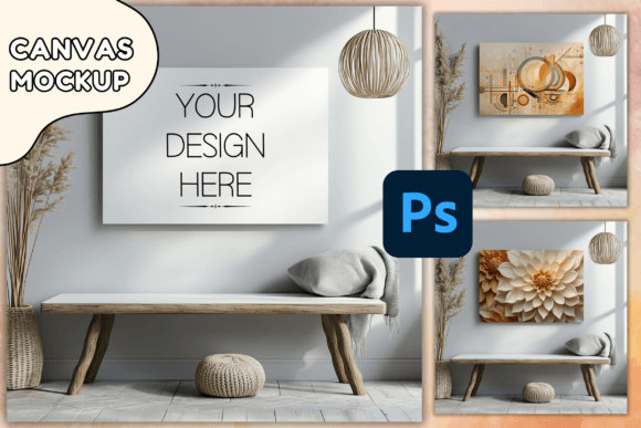 Download Poster Mockup PSD Canvas Mockup Unframed - Mockup Collection