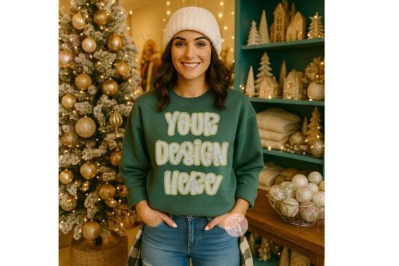 Download Boutique Style Christmas Mockup Gildan - Mockup Collection