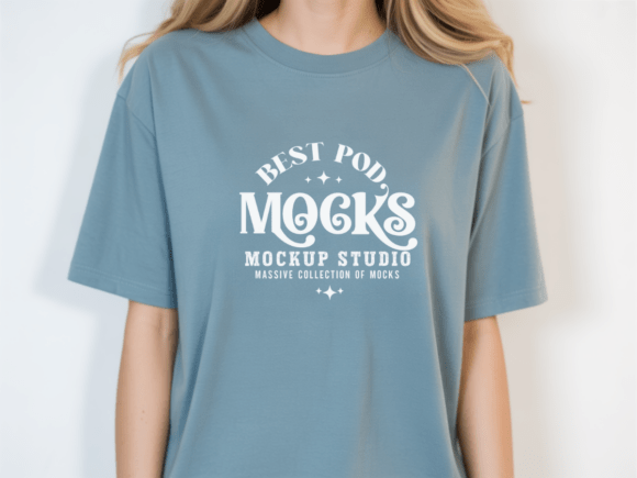 Download Comfort Colors 1717 Ice Blue Mockup - Mockup Collection