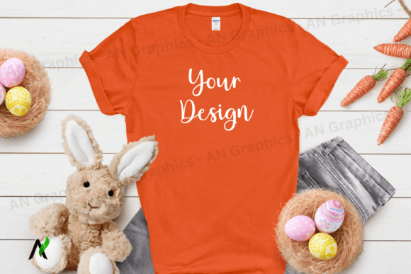 Download Easter Gildan 64000 Unisex Mockup 055 - Mockup Collection
