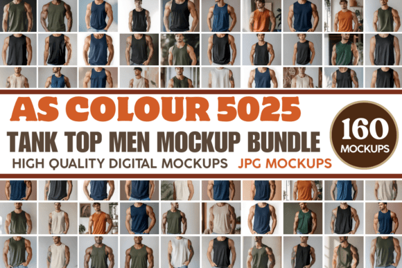 Download AS Colour 5025 Tank Top Mockup Bundle - Mockup Collection