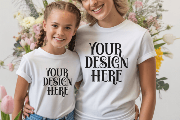 Download Bella Canvas 3001 Mommy and Me Mockup - Mockup Collection