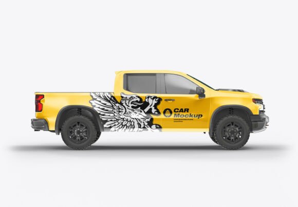 Download Pickup Truck Mockup - Mockup Collection
