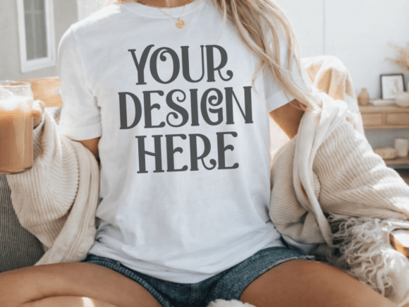Download White Bella Canvas 3001 Tshirt Mockup 6 - Mockup Collection