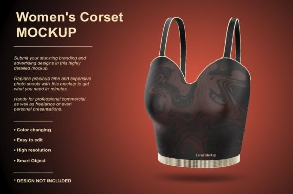 Download Women's Corset Apparel Mockup - Mockup Collection
