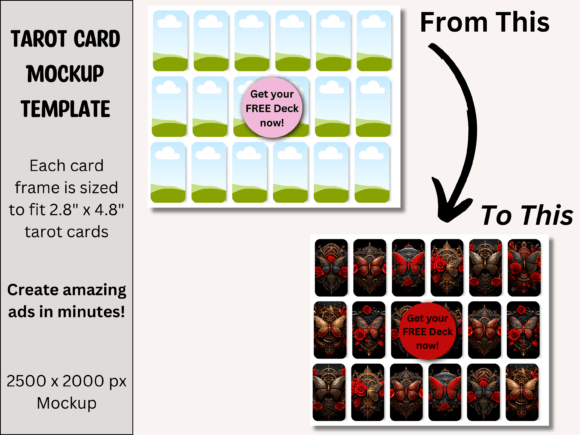 Download Tarot Card Product Mockup Photo- Canva - Mockup Collection