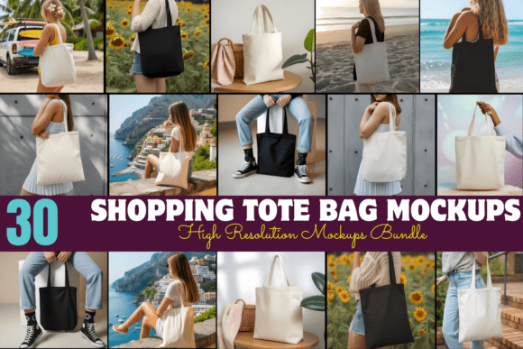 Download Shopping Tote Bag Mockups Bundle - Mockup Collection