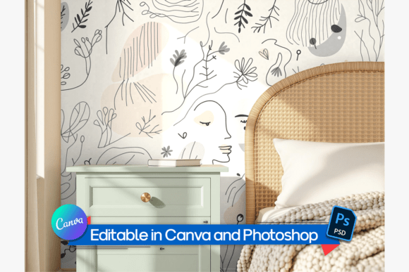 Download Bathroom Wallpaper Editable Mockup - Mockup Collection
