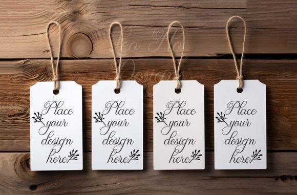 Download Xmas Gift Tags 4 Label Tags JPG Mockup - Mockup Collection