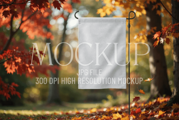 Download Fall Garden Flag Sublimation Mockup - Mockup Collection