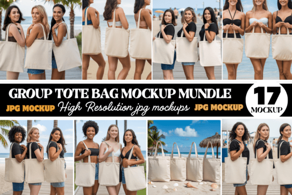 Download Canvas Tote Bag Mockup Bundle - Mockup Collection