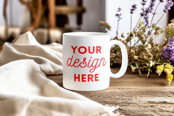 Download White Ceramic Mug Mockup Cozy Home Style - Mockup Collection
