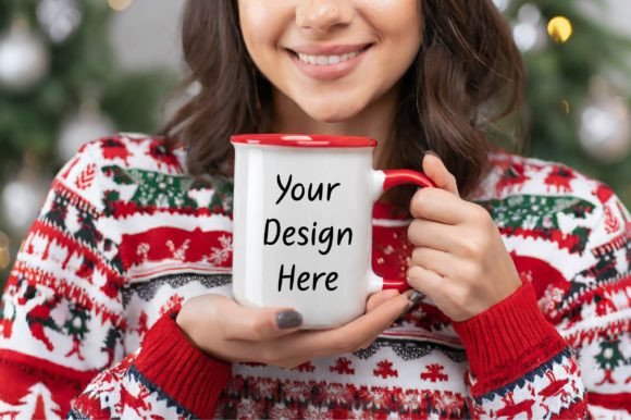 Download Christmas White Mug Mockup - Mockup Collection
