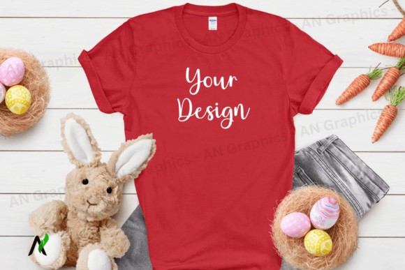 Download Easter Gildan 64000 Unisex Mockup 057 - Mockup Collection