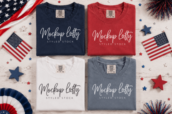 Download 4th of July CC1717 Group T-Shirt Mockup - Premium Resources