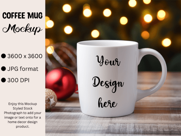 Download White Mug Product Mockup Photo Christmas - Mockup Collection