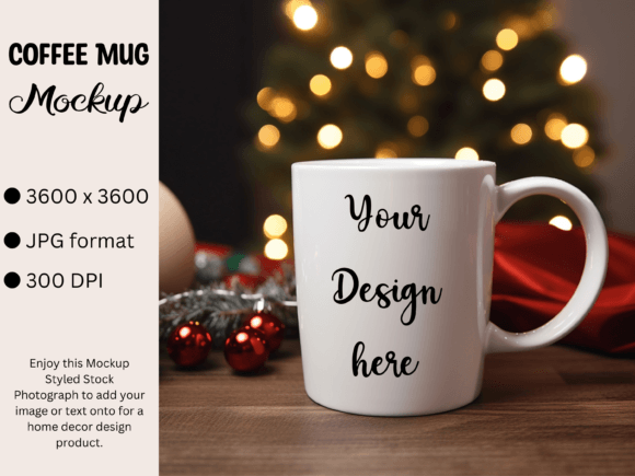 Download White Mug Product Mockup Photo Christmas - Mockup Collection