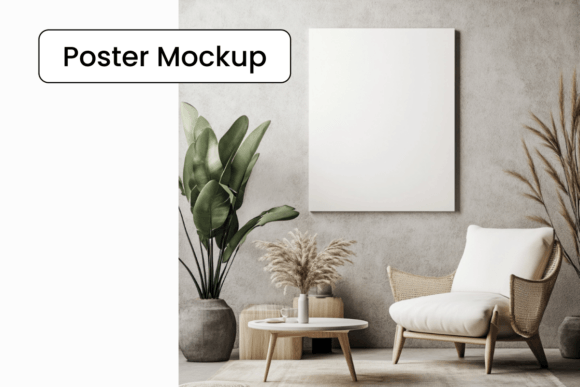 Download Vertical Canvas Mockup in Rustis Style - Mockup Collection