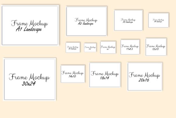 Download Horizontal Frame Mockup Bundle. - Mockup Collection