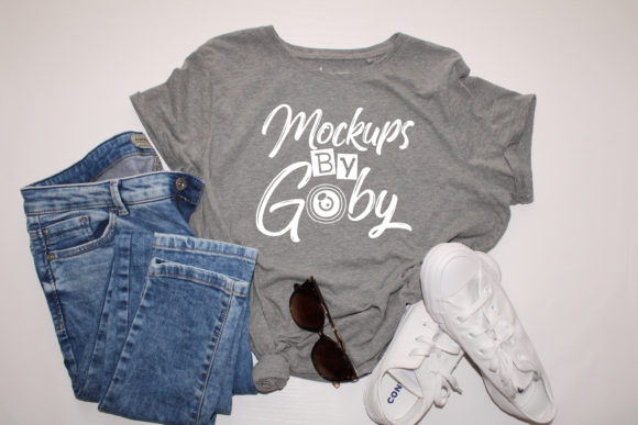 Download Grey T-shirt Mock Ups, Styled Mockup - Mockup Collection