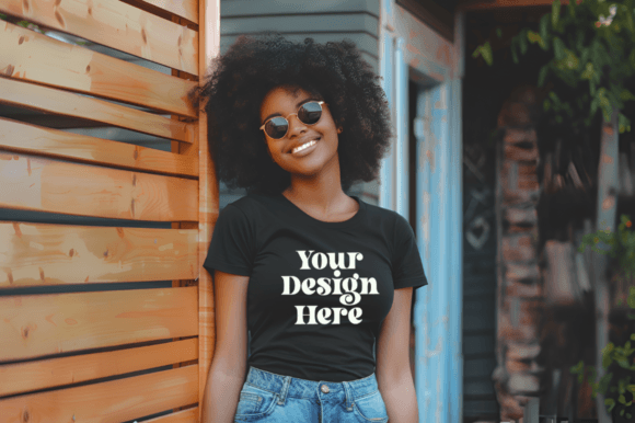 Download Black Gildan 5000 Women Tshirt Mockup Y - Mockup Collection
