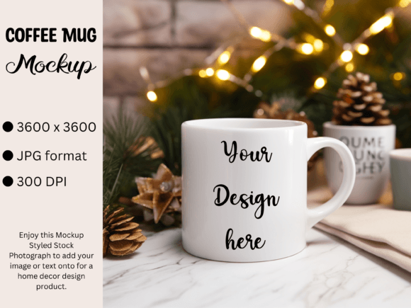 Download White Mug Product Mockup Photo Christmas - Mockup Collection
