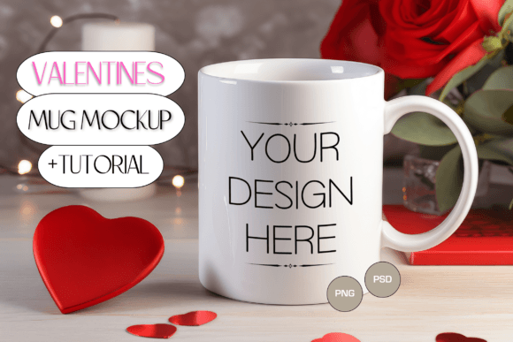 Download Valentines Mug Template, PSD Mug Mockup - Mockup Collection