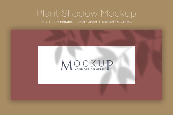 Download Horizontal Frame Mockup with Leaf Shadow - Mockup Collection