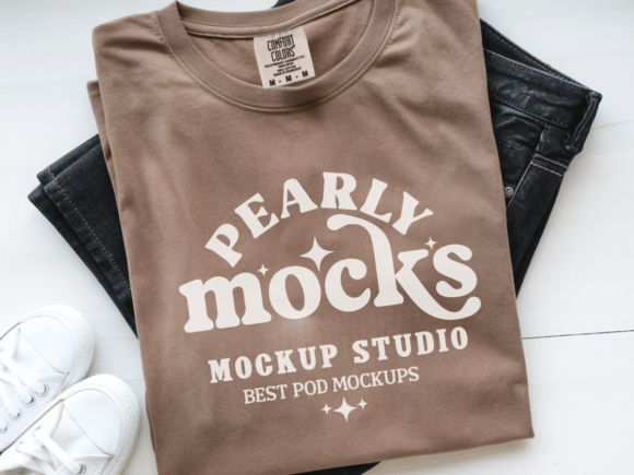 Download C1717 Folded Flat Lay T-shirt Mockup 4 - Mockup Collection