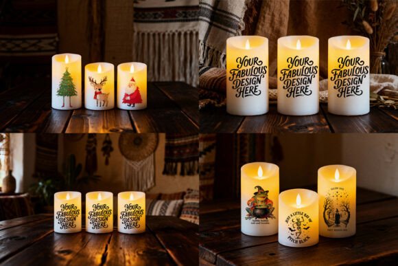 Download LED Candle JPG Mockup Images Set - Mockup Collection