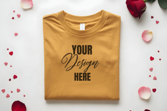 Download Flat Lay Valenitne T-Shirt Mockup - Mockup Collection